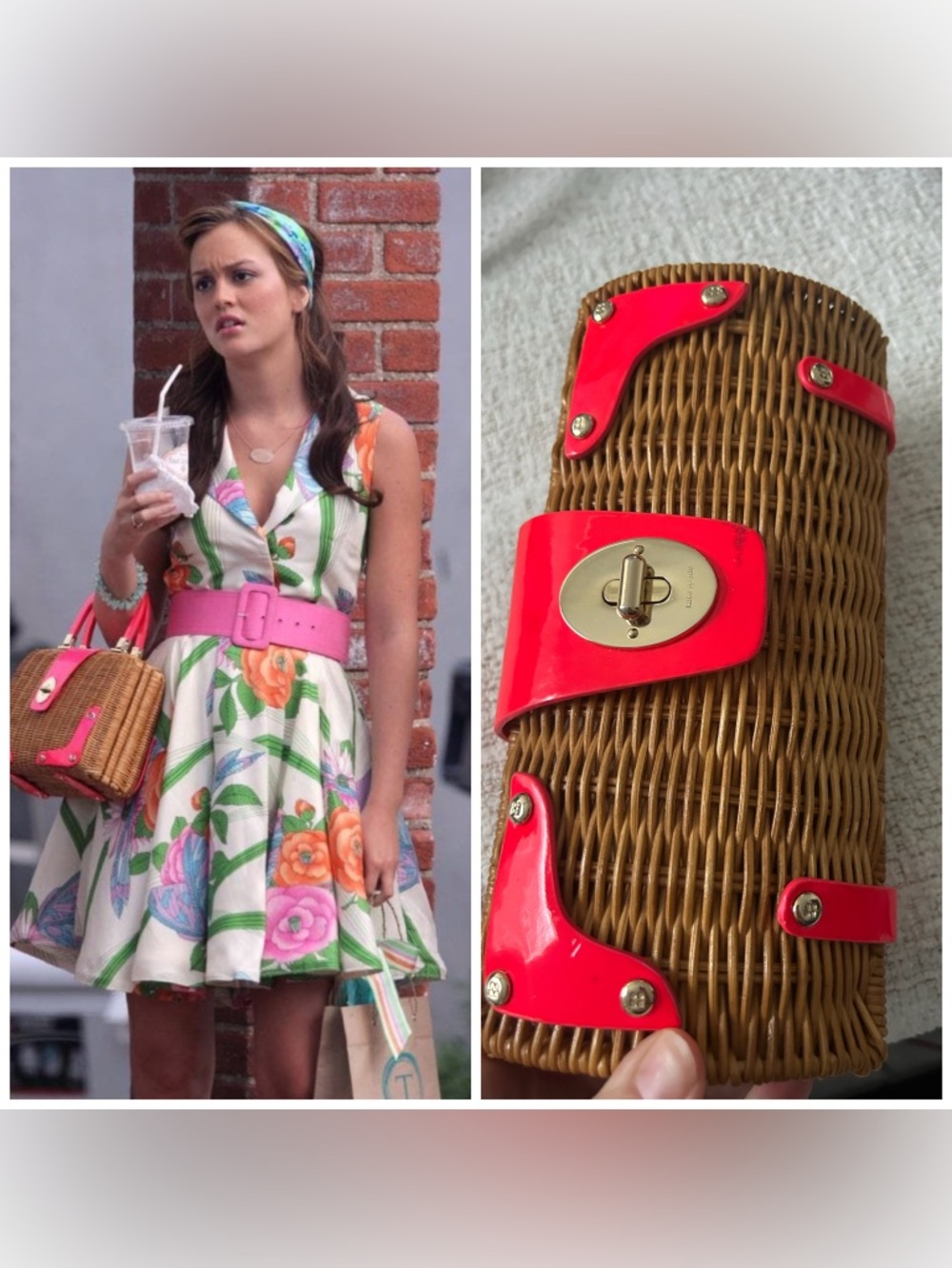 Kate Spade Wicker Clutch Alt Blair Waldorf bag